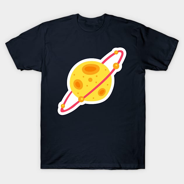 Planet Saturnus T-Shirt by Usea Studio